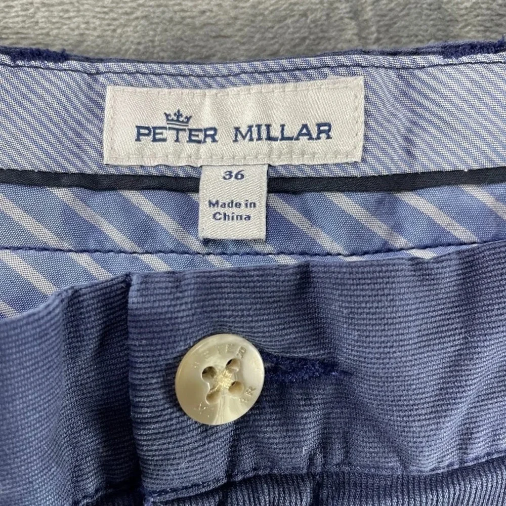 Peter Millar Crown Bedford Corded Cotton Spandex Navy 9